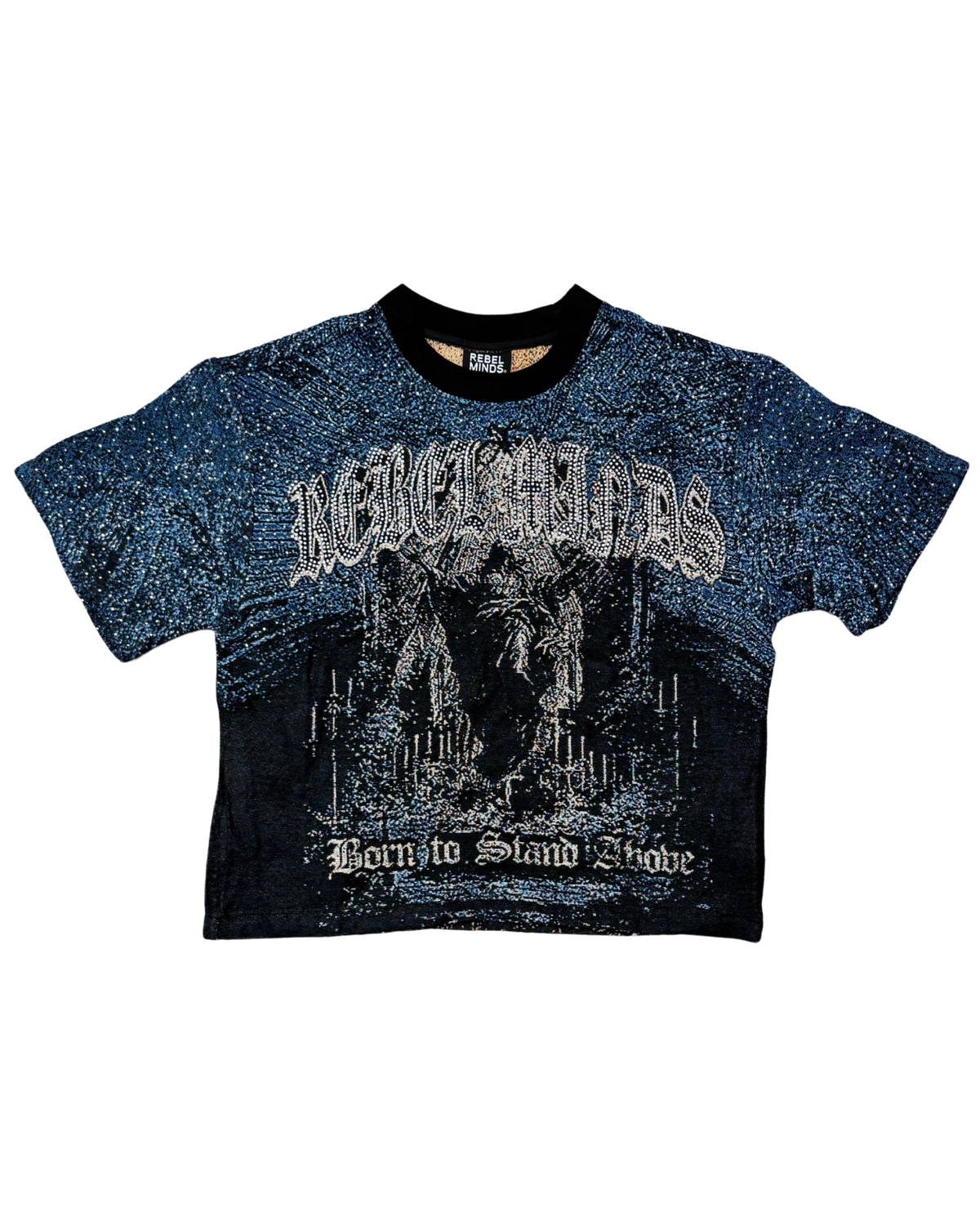 Rebel Minds Stand Alone Tapestry Tee - Black - front view