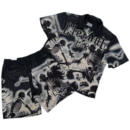 Rebel Minds Eternal Dusk Tapestry Short Set - Black