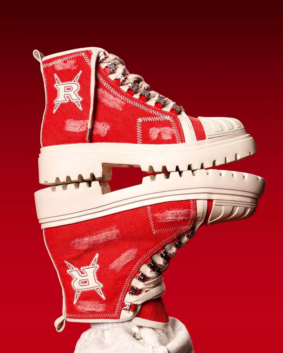 REDRUM Red Denim Chuck Boot by REDRUM