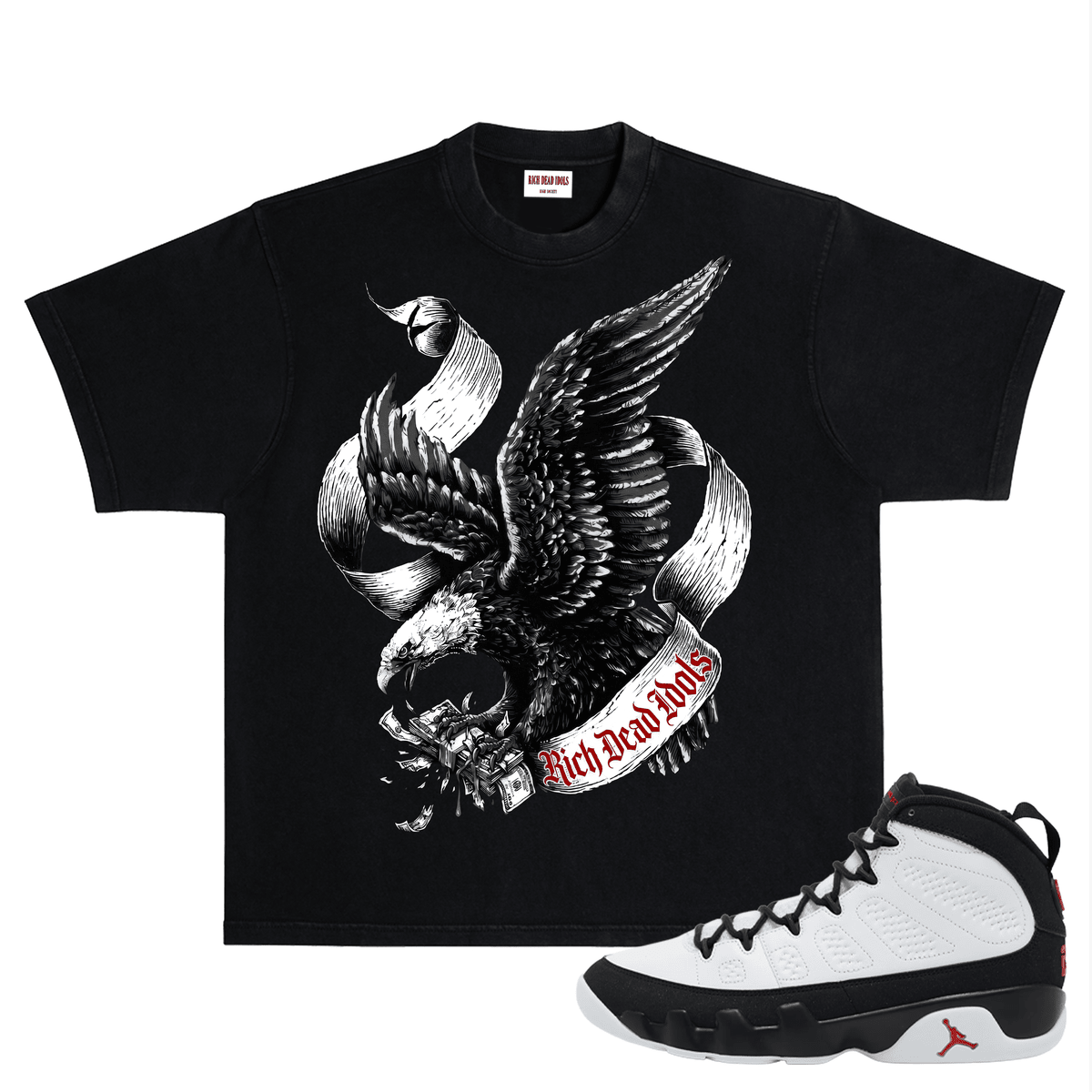 Rich Dead Idols Eagle $oaring Tee by Rich Dead Idols