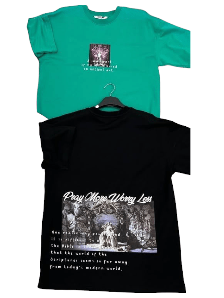 Rich Gang Pray More Worry Less Tee from On Time Fashions – Graphic Tee by Rich Gang, Birmingham AL’s 1 fashion store and premier destination for streetwear, suits, kids fashion, and big & tall
