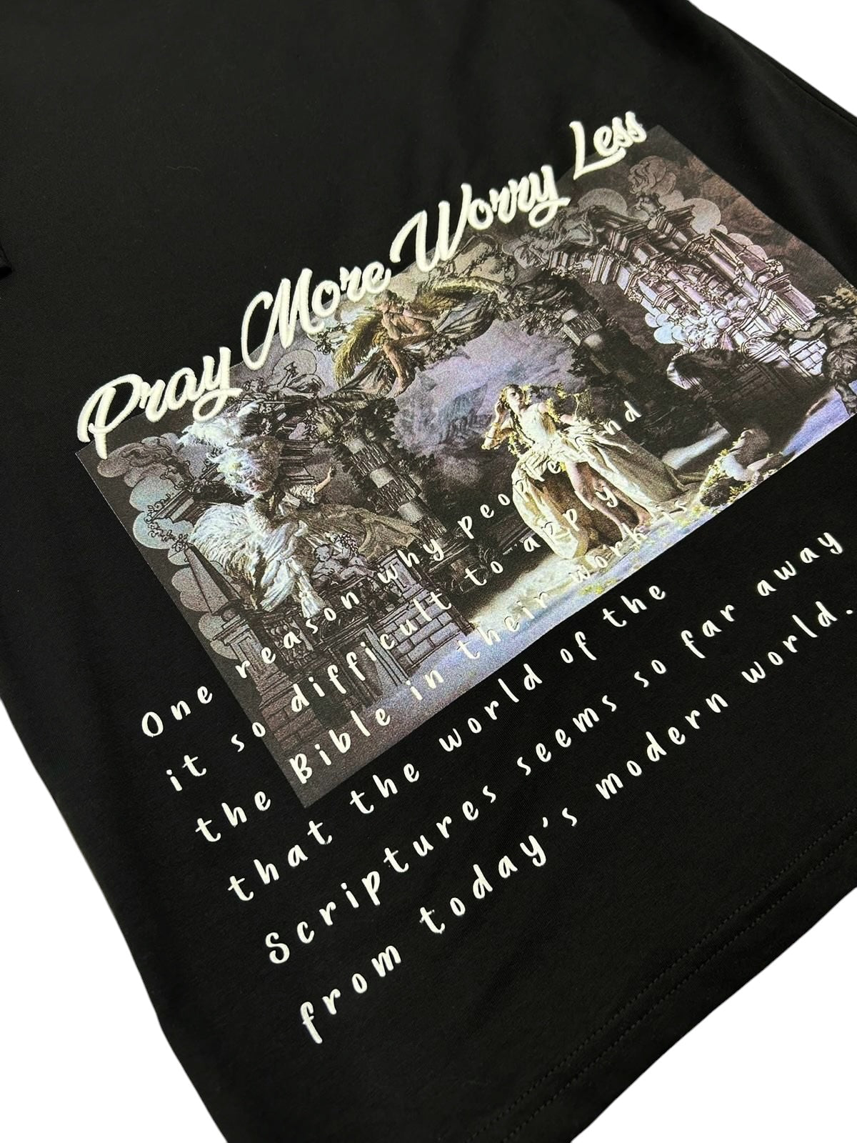 Rich Gang Pray More Worry Less Tee from On Time Fashions – Graphic Tee by Rich Gang, Birmingham AL’s 1 fashion store and premier destination for streetwear, suits, kids fashion, and big & tall
