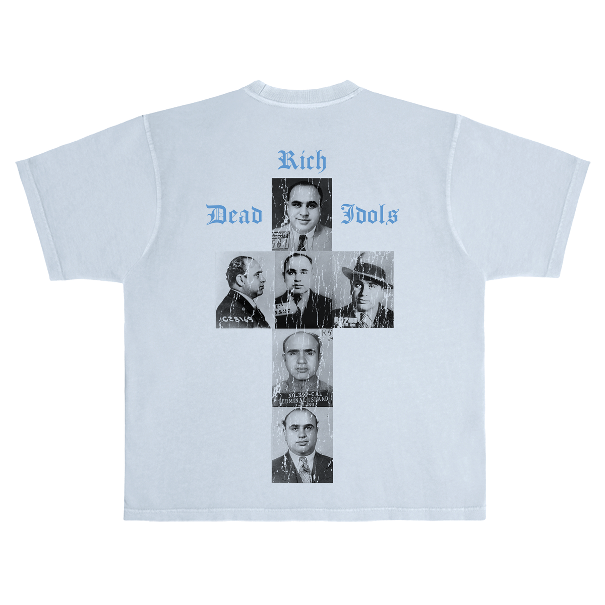 Rich Dead Idols The Untouchable Al Capone Tee - Blue - back view