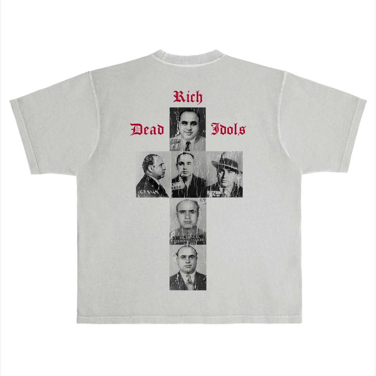Rich Dead Idols The Untouchable Al Capone Tee - Grey - back view