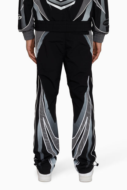Smoke Rise Rising Colorblock Windbreaker Pants in Castlerock back view