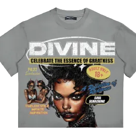 Roku Studio Living Divine Boxy Tee in Concrete, product view
