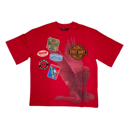 Roku Studio Gallery Tee in Red, front view