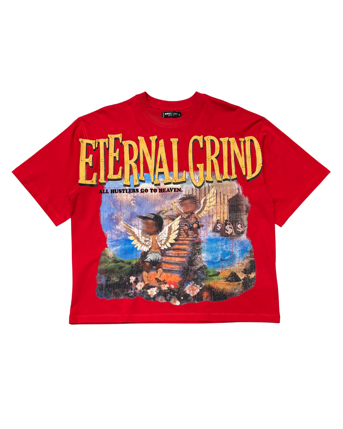 Roku Studio Eternal Grind Boxy Tee - Red - front view