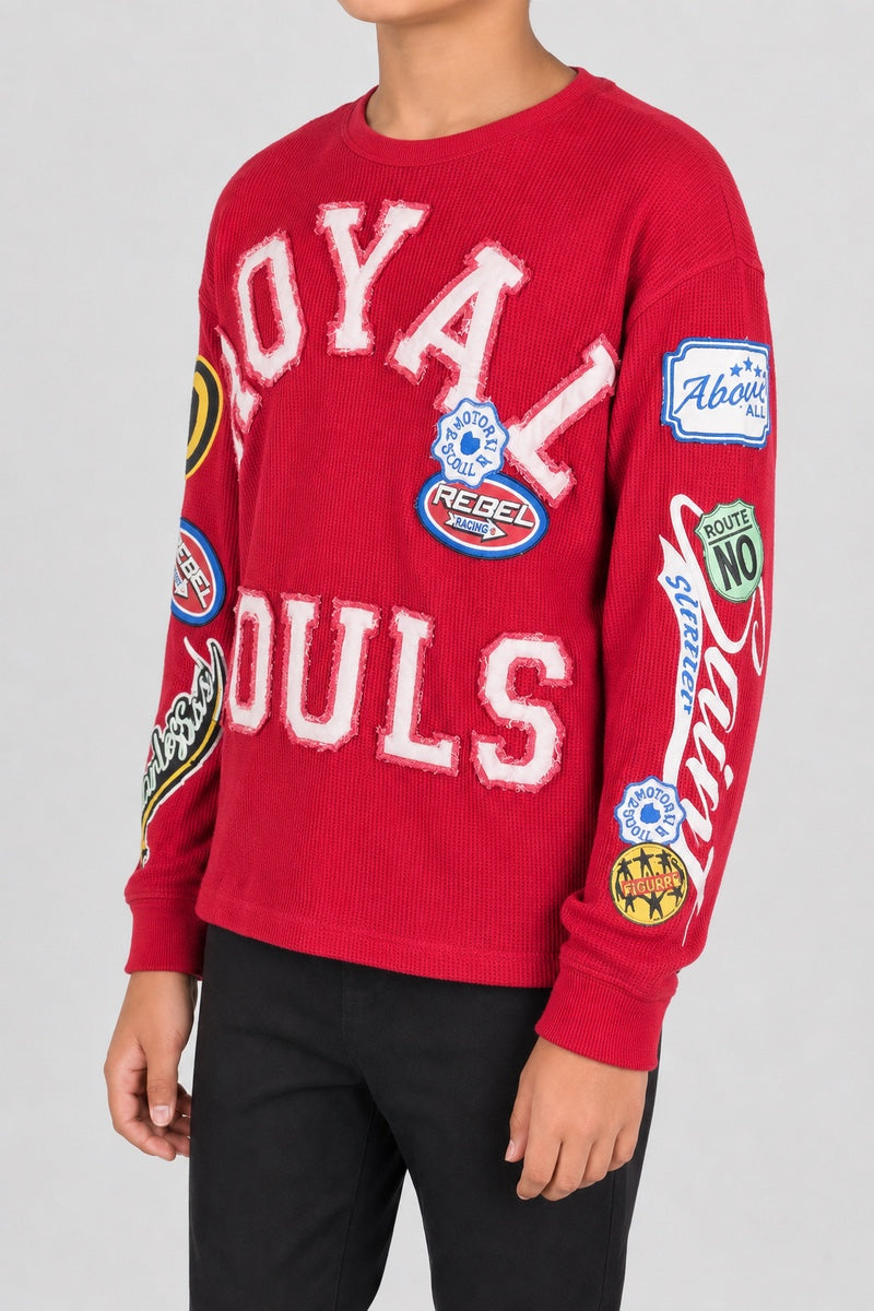 Red colorway, detail view