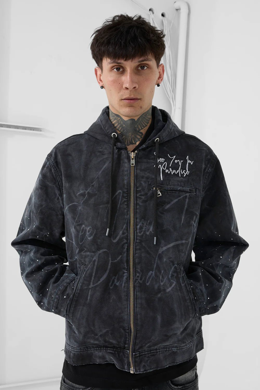 See You in Paradise Ashes to Ashes Work Jacket from On Time Fashions – Jackets by Jordan Craig, Birmingham AL’s 1 fashion store and premier destination for streetwear, suits, kids fashion, and big & tall