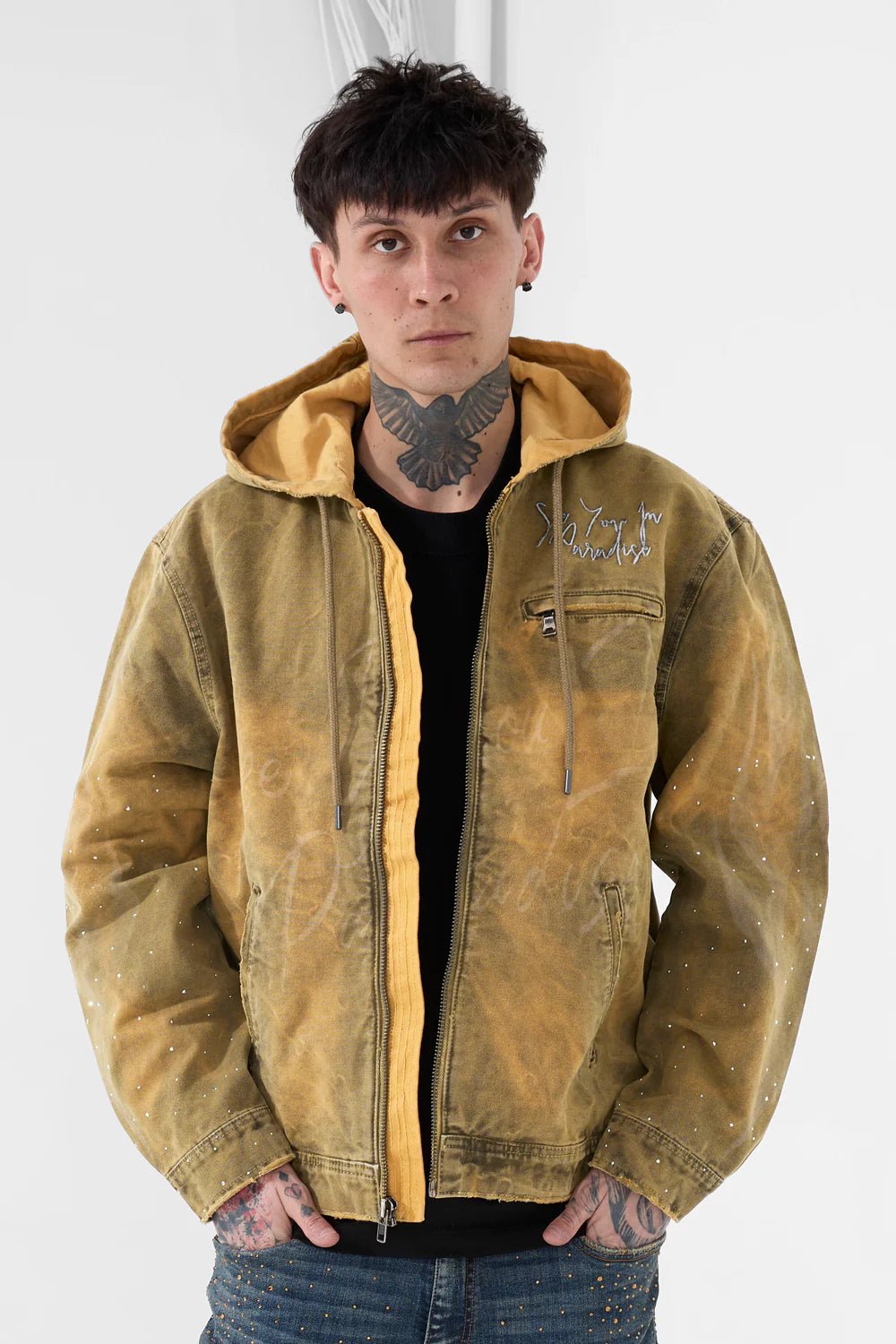 See You in Paradise Ashes to Ashes Work Jacket from On Time Fashions – Jackets by Jordan Craig, Birmingham AL’s 1 fashion store and premier destination for streetwear, suits, kids fashion, and big & tall
