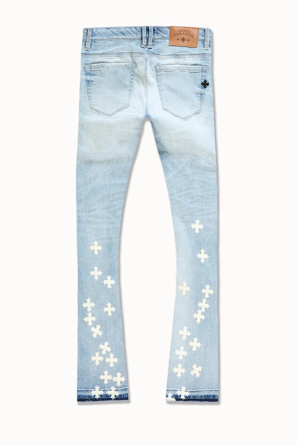 See You In Paradise Forbidden Fruit Stacked Skinny Denim from On Time Fashions – Jeans by Jordan Craig, Birmingham AL’s 1 fashion store and premier destination for streetwear, suits, kids fashion, and big & tall
