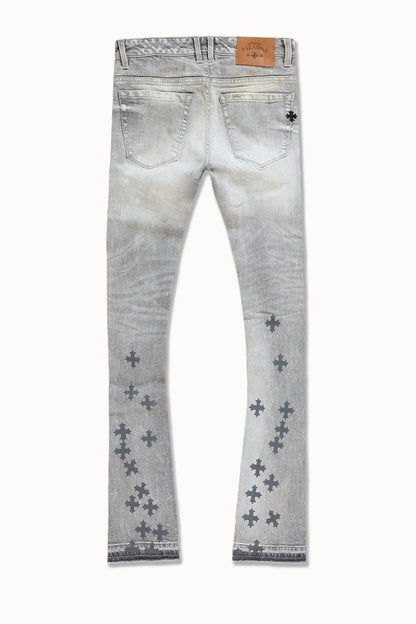 See You In Paradise Forbidden Fruit Stacked Skinny Denim from On Time Fashions – Jeans by Jordan Craig, Birmingham AL’s 1 fashion store and premier destination for streetwear, suits, kids fashion, and big & tall