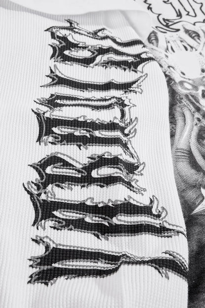 See You in Paradise Heavy Metal Waffle Thermal Tee – view 3
