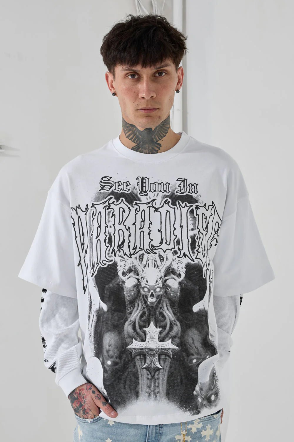 See You in Paradise Heavy Metal Waffle Thermal Tee