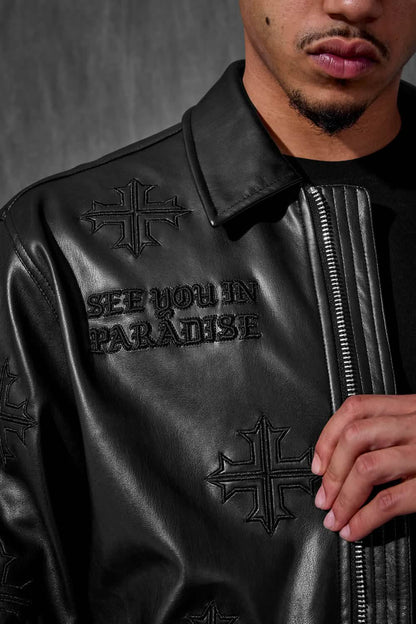 See You in Paradise Inferno Trucker Jacket from On Time Fashions – Jackets by Jordan Craig, Birmingham AL’s 1 fashion store and premier destination for streetwear, suits, kids fashion, and big & tall