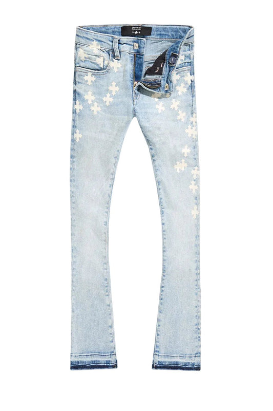 See You in Paradise Kid's Forbidden Fruit Skinny Stacked Denim from On Time Fashions – Kid's Jeans by Jordan Craig, Birmingham AL’s 1 fashion store and premier destination for streetwear, suits, kids fashion, and big & tall