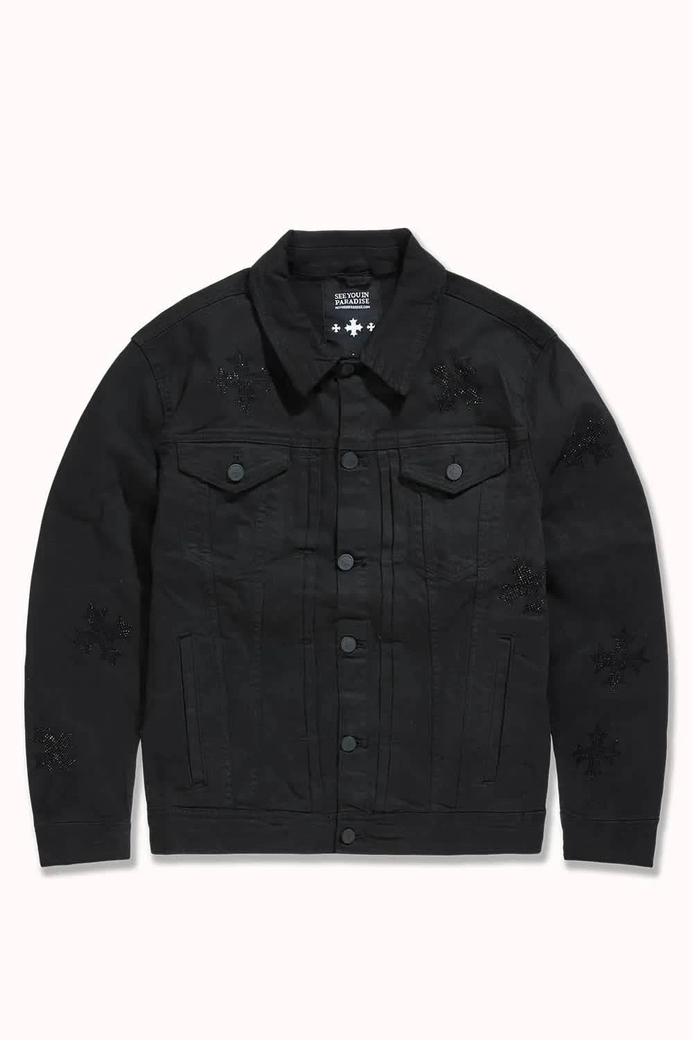 See You In Paradise Limelight Denim Jacket from On Time Fashions – Jackets by Jordan Craig, Birmingham AL’s 1 fashion store and premier destination for streetwear, suits, kids fashion, and big & tall