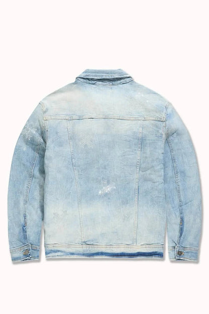 See You In Paradise Limelight Denim Jacket from On Time Fashions – Jackets by Jordan Craig, Birmingham AL’s 1 fashion store and premier destination for streetwear, suits, kids fashion, and big & tall