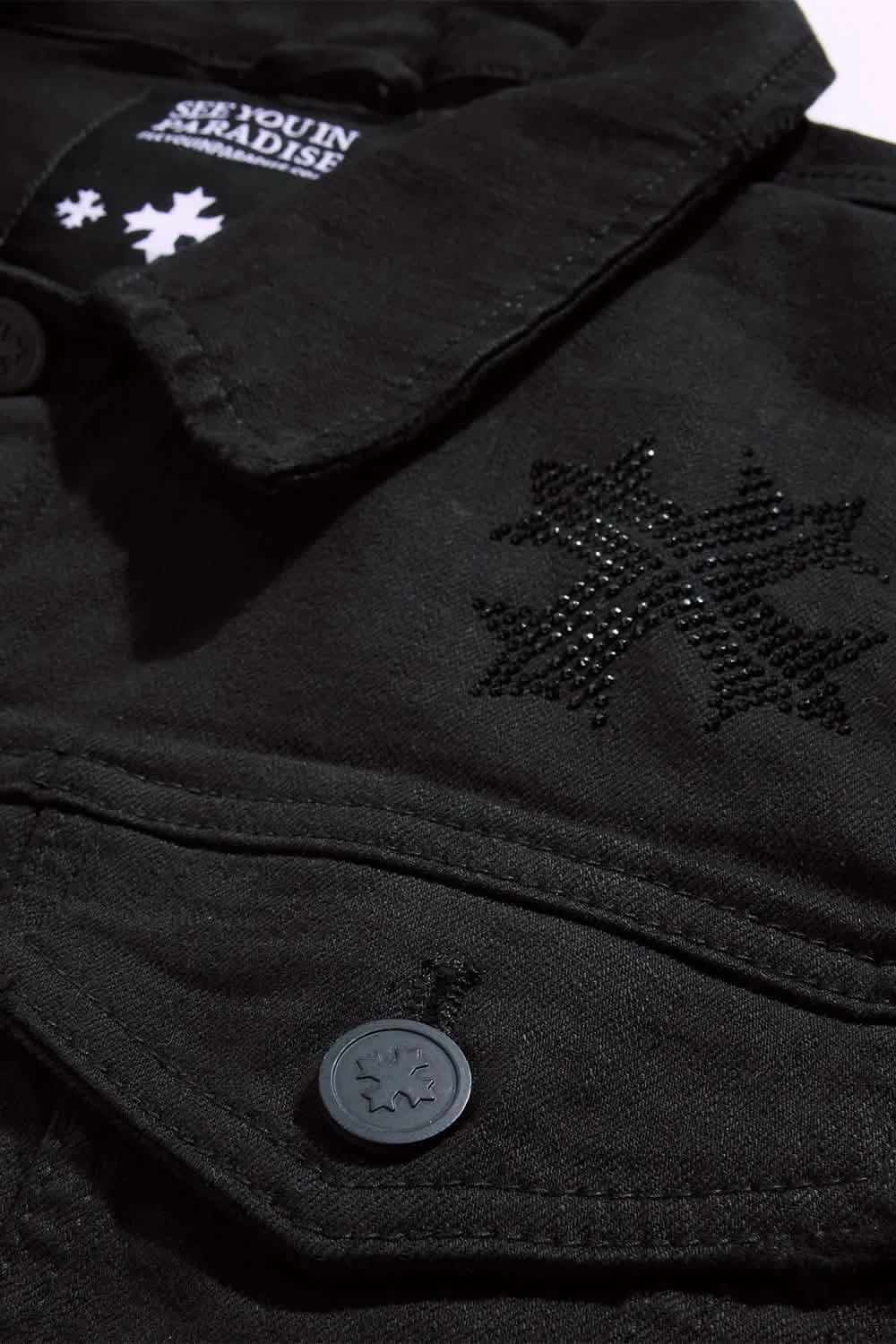 See You In Paradise Limelight Denim Jacket from On Time Fashions – Jackets by Jordan Craig, Birmingham AL’s 1 fashion store and premier destination for streetwear, suits, kids fashion, and big & tall