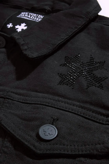 See You In Paradise Limelight Denim Jacket from On Time Fashions – Jackets by Jordan Craig, Birmingham AL’s 1 fashion store and premier destination for streetwear, suits, kids fashion, and big & tall