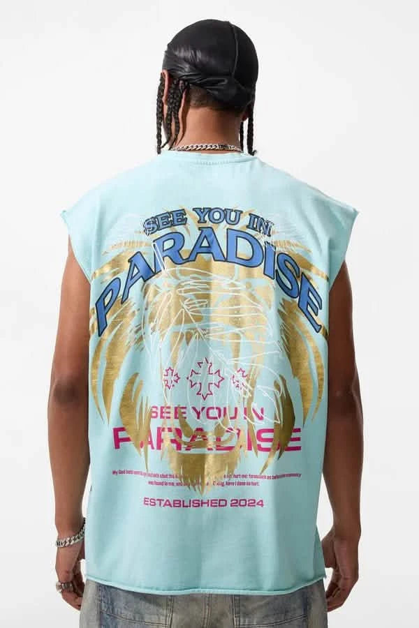 See You in Paradise Lion's Den Cutoff from On Time Fashions â€“ by On Time Fashions Birmingham, Birmingham ALâ€™s 1 fashion store and premier destination for streetwear, suits, kids fashion, and big & tall
