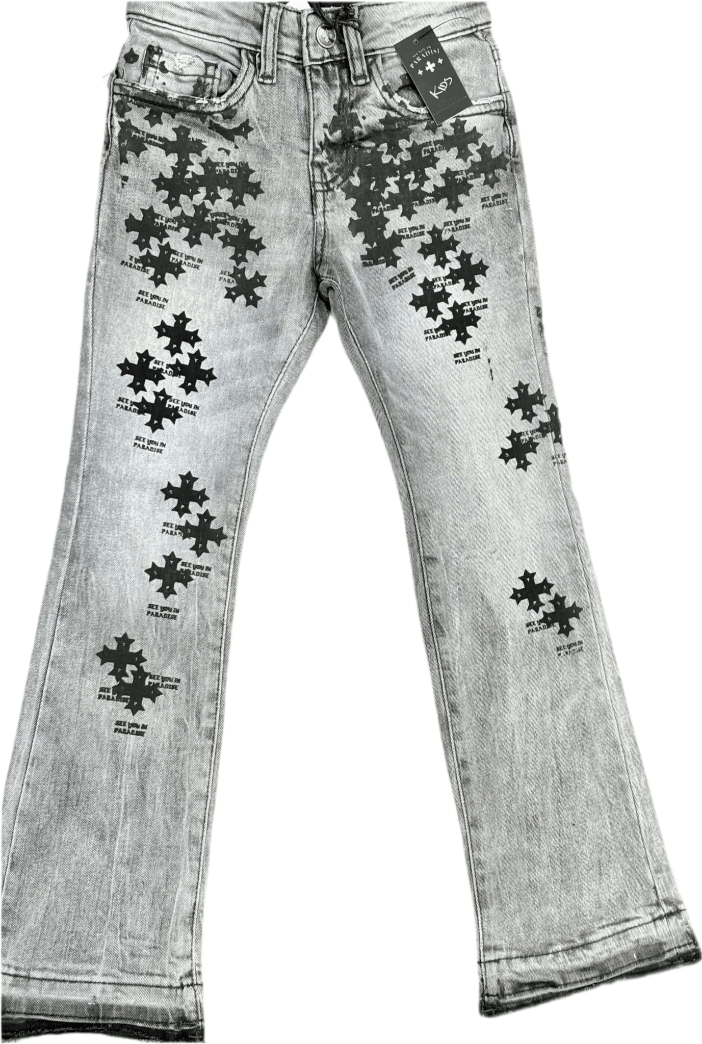 See You in Paradise Little Kid's Cross Jeans from On Time Fashions – by On Time Fashions , Birmingham AL’s 1 fashion store and premier destination for streetwear, suits, kids fashion, and big & tall