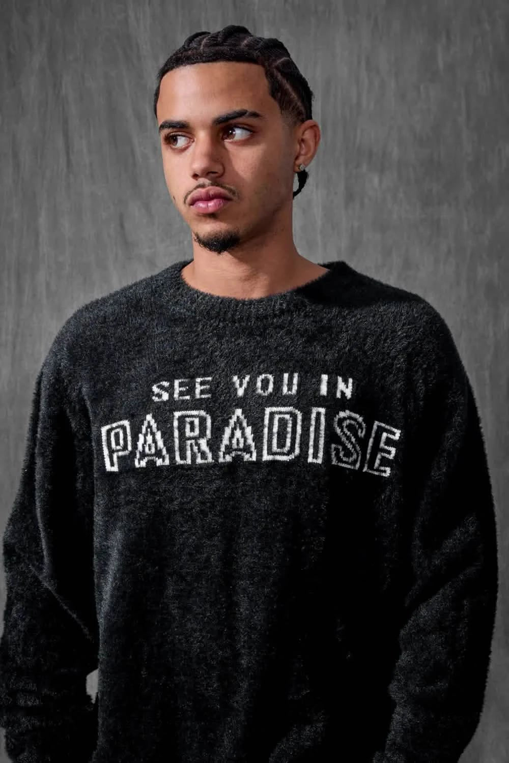See You in Paradise Plush Crewneck Sweater from On Time Fashions – Sweater by Jordan Craig, Birmingham AL’s 1 fashion store and premier destination for streetwear, suits, kids fashion, and big & tall
