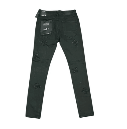 See You In Paradise Rhinestone Cross Sean Jeans from On Time Fashions – Jeans by Jordan Craig, Birmingham AL’s 1 fashion store and premier destination for streetwear, suits, kids fashion, and big & tall