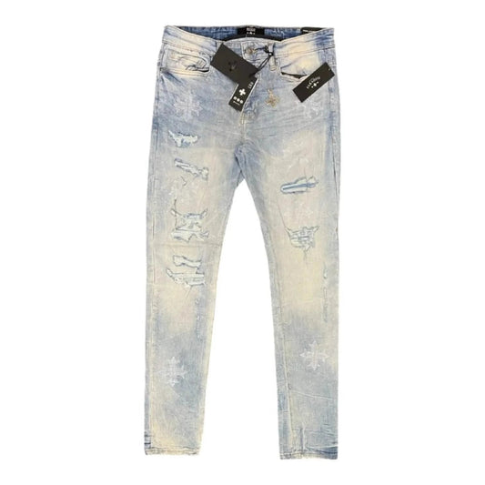 See You In Paradise Rhinestone Cross Sean Jeans from On Time Fashions – Jeans by Jordan Craig, Birmingham AL’s 1 fashion store and premier destination for streetwear, suits, kids fashion, and big & tall
