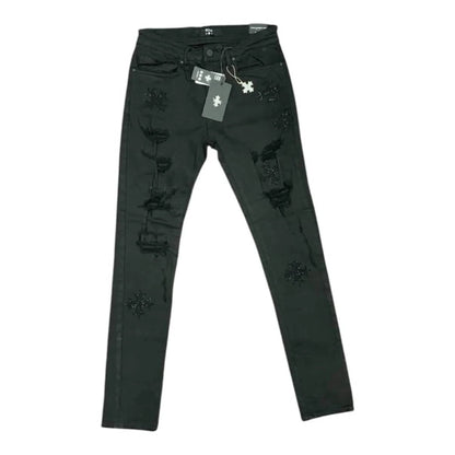 See You In Paradise Rhinestone Cross Sean Jeans from On Time Fashions – Jeans by Jordan Craig, Birmingham AL’s 1 fashion store and premier destination for streetwear, suits, kids fashion, and big & tall