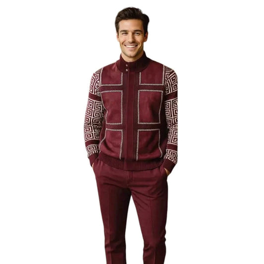 Silver Silk Suede Patch Zip from On Time Fashions – Casual Sweater by Silver Silk, Birmingham AL’s 1 fashion store and premier destination for streetwear, suits, kids fashion, and big & tall