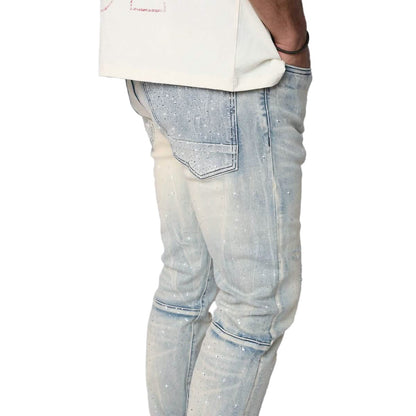 Smoke Rise All Rhinestone Jean from On Time Fashions – Jeans by New World Creation, Birmingham AL’s 1 fashion store and premier destination for streetwear, suits, kids fashion, and big & tall