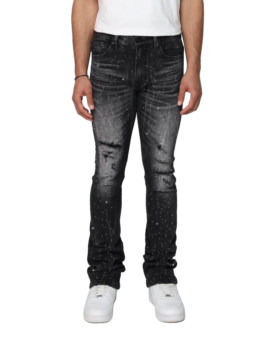 Smoke Rise All Rhinestone Jean from On Time Fashions – Jeans by New World Creation, Birmingham AL’s 1 fashion store and premier destination for streetwear, suits, kids fashion, and big & tall