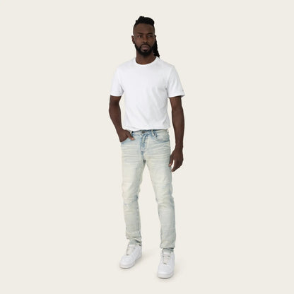 Smoke Rise Crystal Effect Washed Slim Fit Jeans