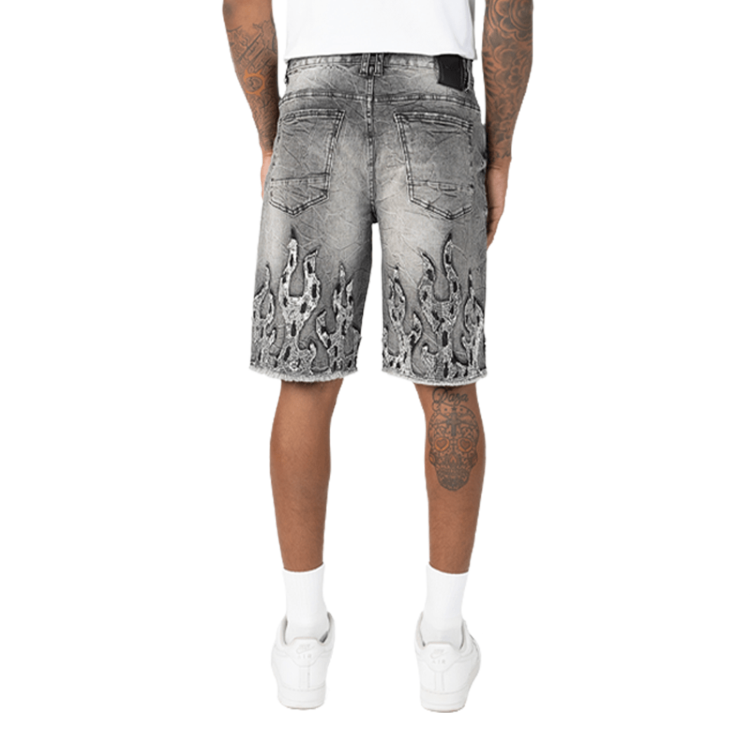 Smoke Rise Flame Denim Shorts from On Time Fashions â€“ by On Time Fashions Birmingham, Birmingham ALâ€™s 1 fashion store and premier destination for streetwear, suits, kids fashion, and big & tall