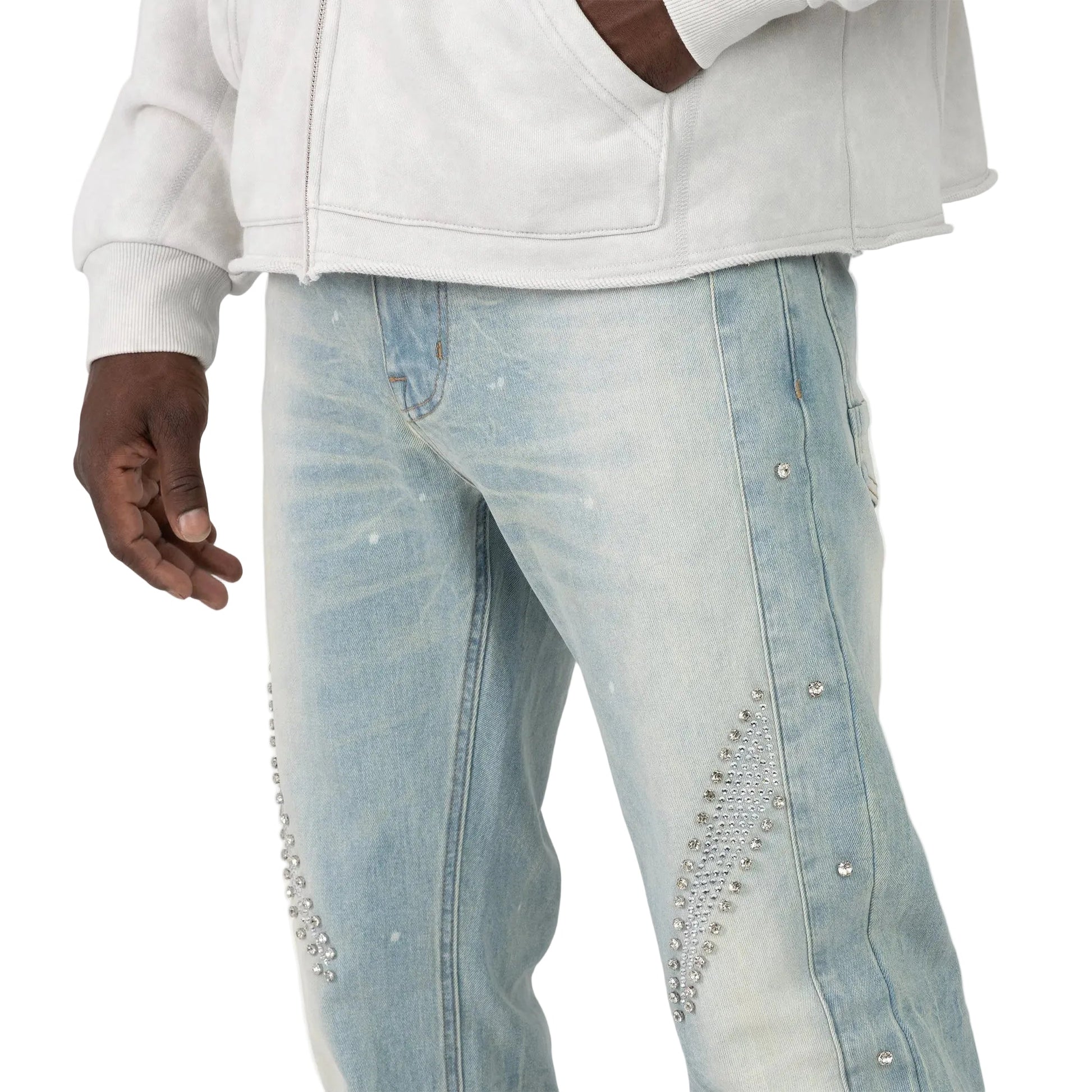 Smoke Rise Gemstone Jeans from On Time Fashions – Jeans by New World Creation, Birmingham AL’s 1 fashion store and premier destination for streetwear, suits, kids fashion, and big & tall