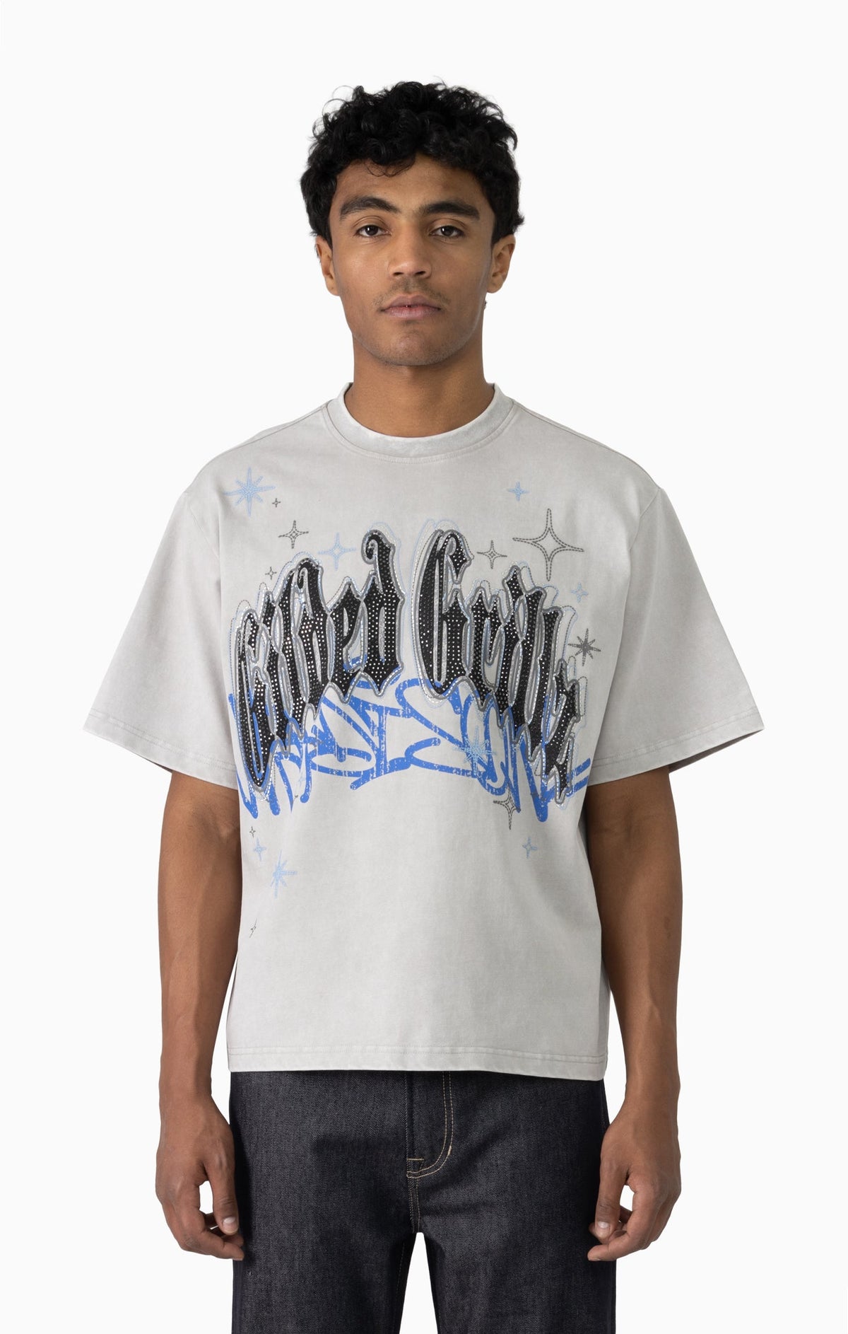 Smoke Rise Gilded Grillz SS T-Shirt in Microchip, product view