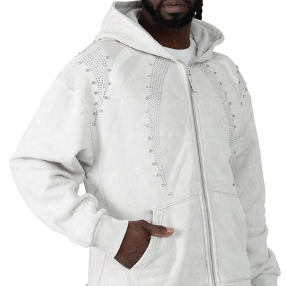 Smoke Rise Oversized Gemstone Hoodie from On Time Fashions – Hoodie by New World Creation, Birmingham AL’s 1 fashion store and premier destination for streetwear, suits, kids fashion, and big & tall