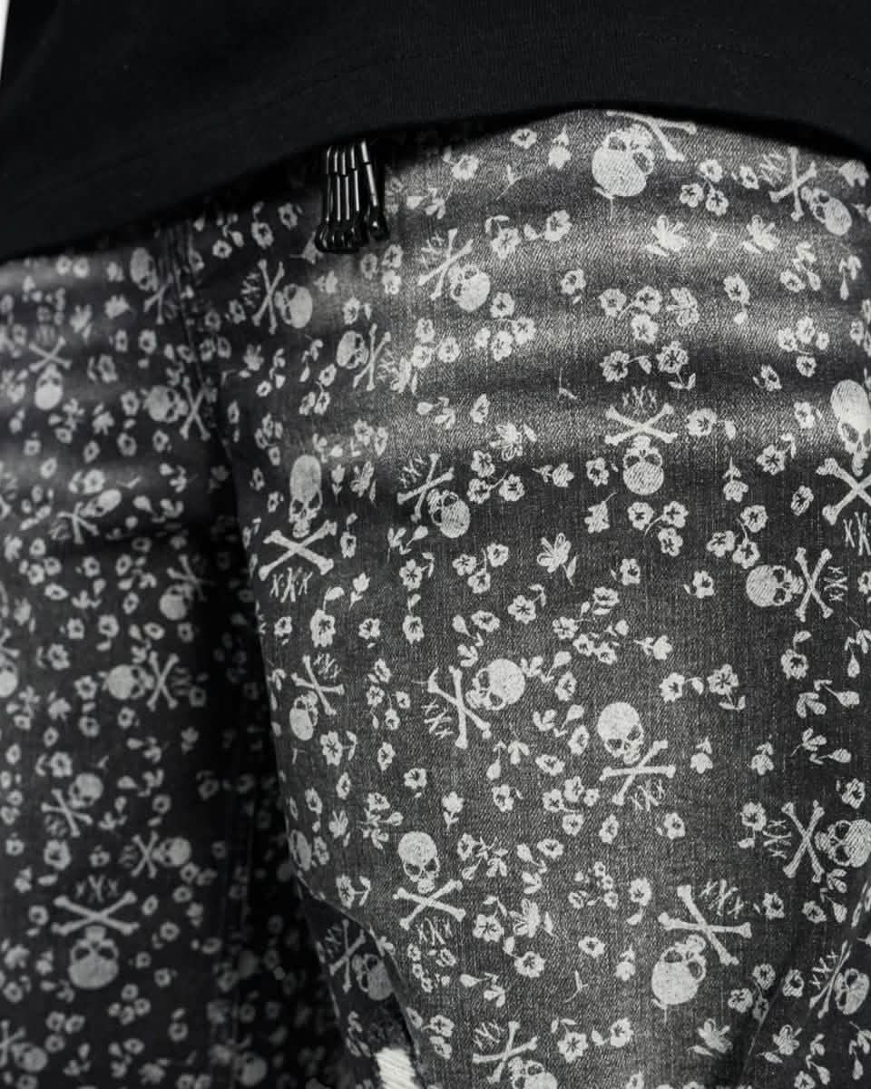 Smuggler's Moon Skull Jorts from On Time Fashions – by On Time Fashions Birmingham, Birmingham AL’s 1 fashion store and premier destination for streetwear, suits, kids fashion, and big & tall