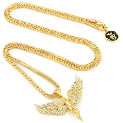 King Ice Soaring Angel Necklace