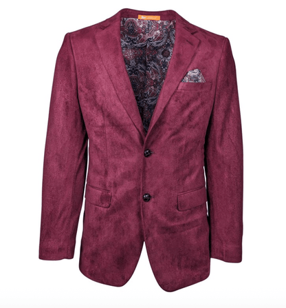 St. Patrick Men's Velvet Patch Jacket from On Time Fashions – Sports Coat by T.W. & Company, Birmingham AL’s 1 fashion store and premier destination for streetwear, suits, kids fashion, and big & tall