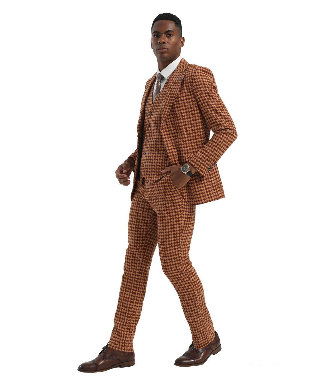 Stacy Adams Anquetil 3-Piece Vested Suit – SM164H1 from On Time Fashions – Mens-Suits by Suits America, Birmingham AL’s 1 fashion store and premier destination for streetwear, suits, kids fashion, and big & tall