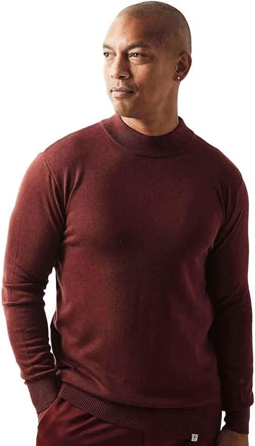 Stacy Adams Asher Mock Neck Sweater from On Time Fashions – Casual Sweater by Silver Silk, Birmingham AL’s 1 fashion store and premier destination for streetwear, suits, kids fashion, and big & tall