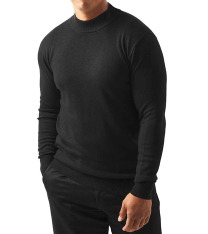 Stacy Adams Asher Mock Neck Sweater from On Time Fashions – Casual Sweater by Silver Silk, Birmingham AL’s 1 fashion store and premier destination for streetwear, suits, kids fashion, and big & tall