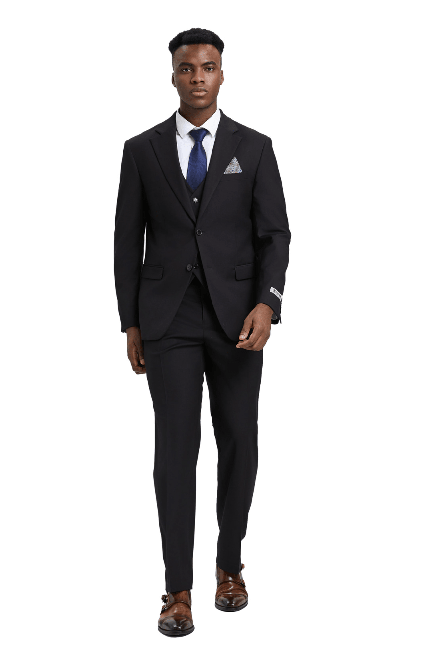 Stacy Adams Hybrid Fit 3-Piece Suit – SM278 from On Time Fashions – Mens Suits by Suits America, Birmingham AL’s 1 fashion store and premier destination for streetwear, suits, kids fashion, and big & tall