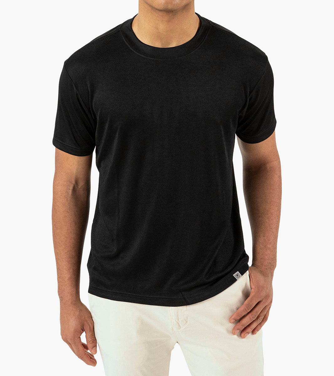 Stacy Adams Ribbed Mock Neck Tee – 5002