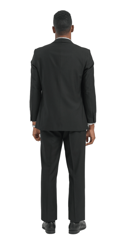 Stacy Adams Solid 2pc. Wide Leg Suit – SM085W from On Time Fashions – Mens-Suits by Suits America, Birmingham AL’s 1 fashion store and premier destination for streetwear, suits, kids fashion, and big & tall