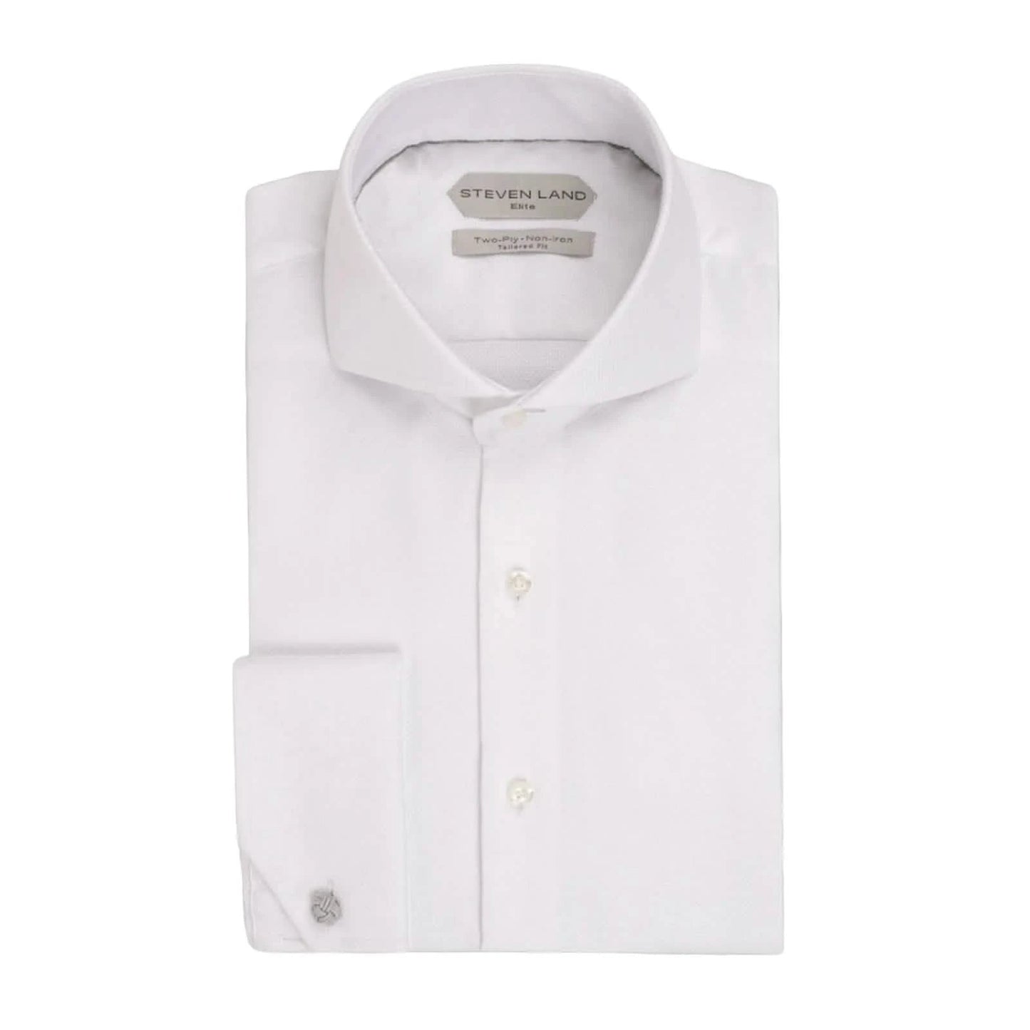 Steven Land Elite – The Augustus | Cutaway Collar | Angled French Cuff from On Time Fashions – Dress Shirt by Steven Land, Birmingham AL’s 1 fashion store and premier destination for streetwear, suits, kids fashion, and big & tall