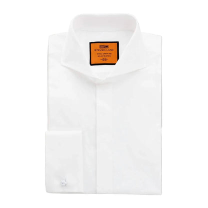 Steven Land – Poplin | Hidden Placket | Cutaway Collar | French Cuff from On Time Fashions – Dress Shirt by Steven Land, Birmingham AL’s 1 fashion store and premier destination for streetwear, suits, kids fashion, and big & tall